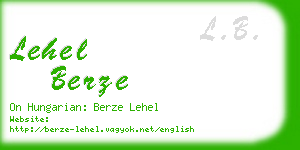 lehel berze business card